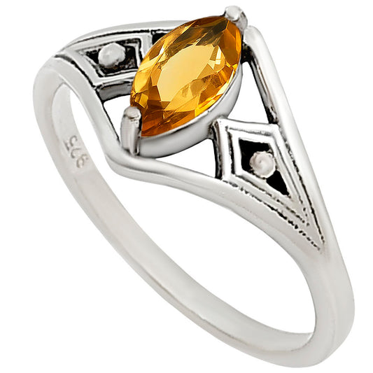 Citrine Ring size-8 R-1727 SDR252885