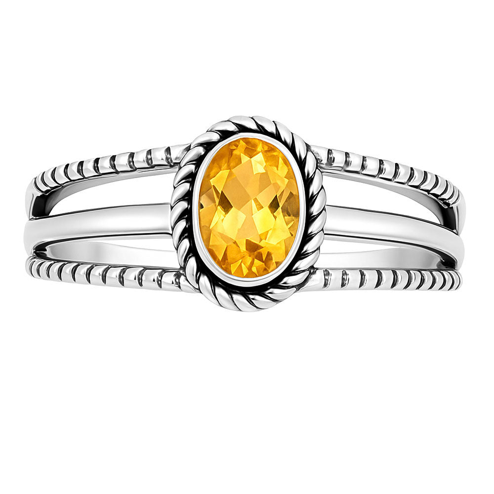 Citrine Ring size-5 R-1010 SDR253010