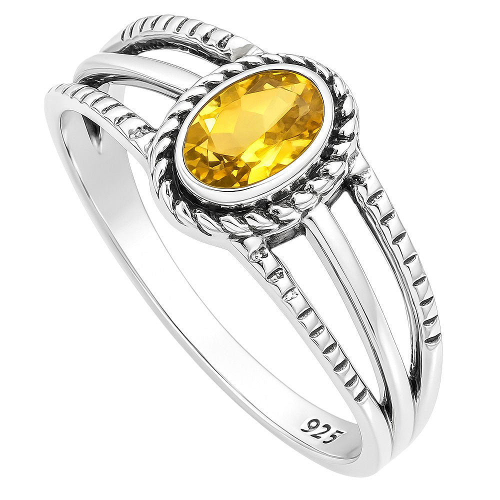 Citrine Ring size-5 R-1010 SDR253010