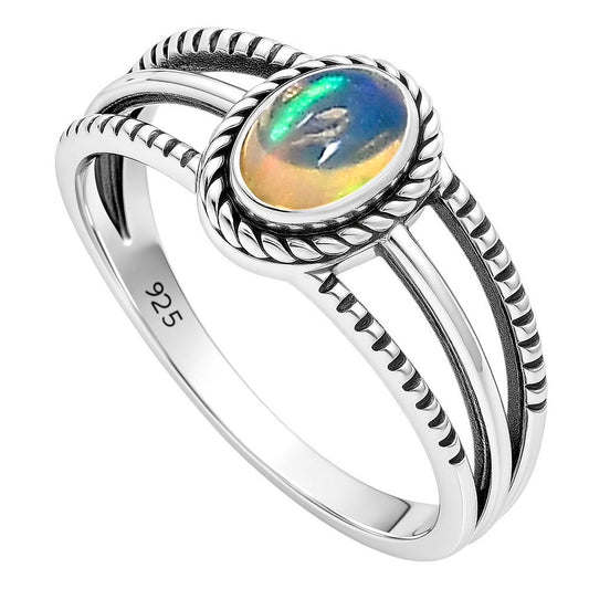 Ethiopian Opal Ring size-7 R-1010 SDR253018