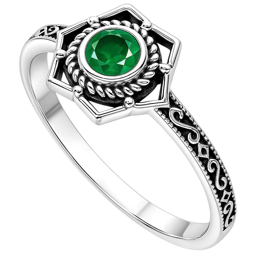 Green Onyx Ring size-8 R-1744 SDR253046