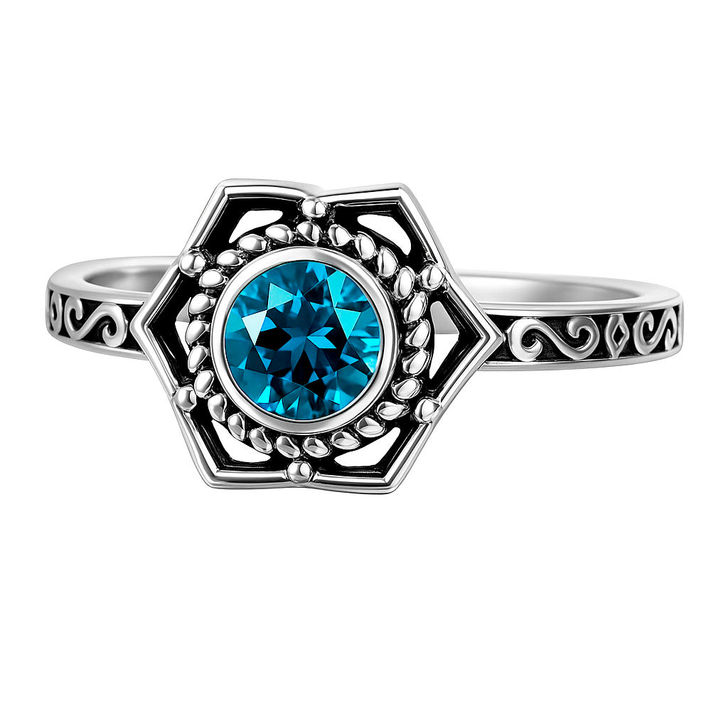 London Blue Topaz Ring size-5 R-1744 SDR253049