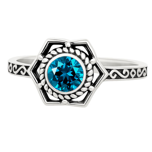 London Blue Topaz Ring size-5 R-1744 SDR253056