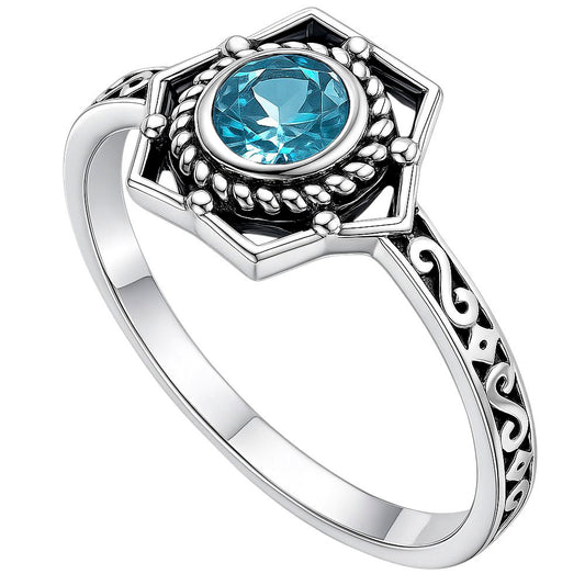 London Blue Topaz Ring size-5 R-1744 SDR253056