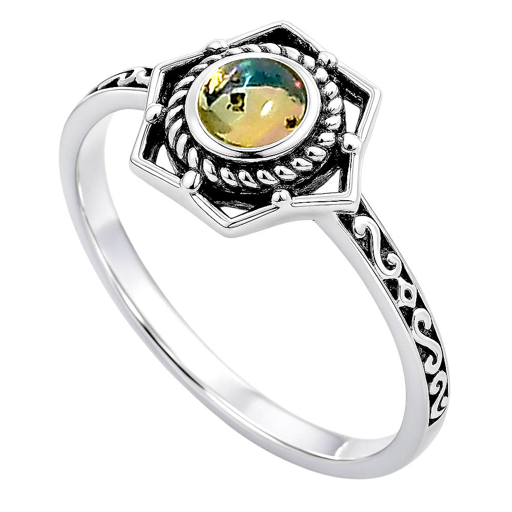 Ethiopian Opal Ring size-7 R-1744 SDR253077