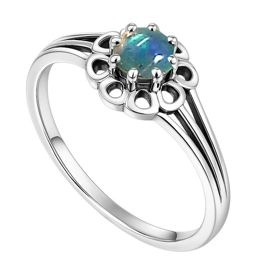 Ethiopian Opal Ring size-6 R-1761 SDR253090