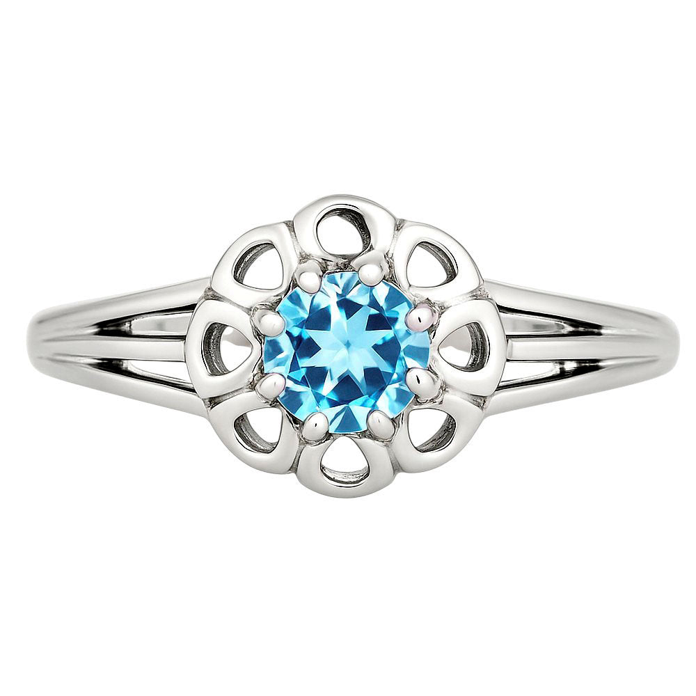 Sky Blue Topaz Ring size-5 R-1761 SDR253103