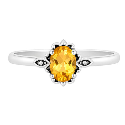 Citrine Ring size-8 R-1721 SDR253147