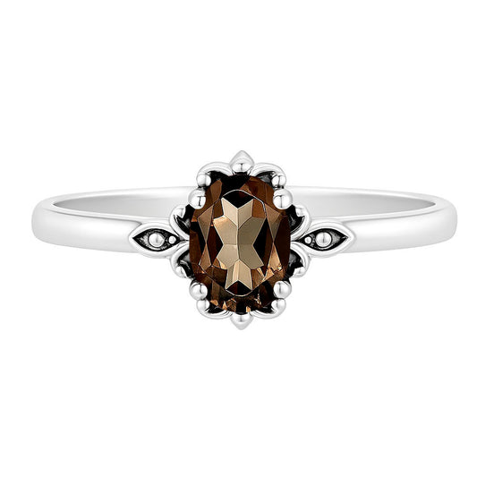 Smoky Quartz Ring size-7 R-1721 SDR253166