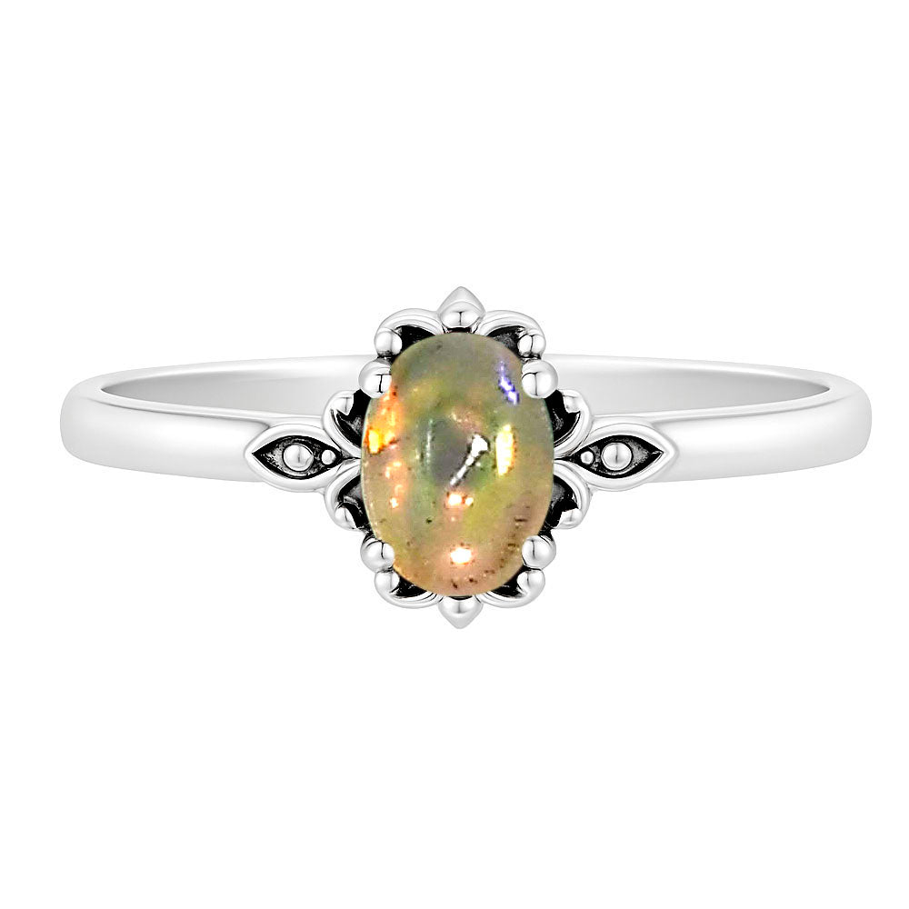 Ethiopian Opal Ring size-5 R-1721 SDR253176