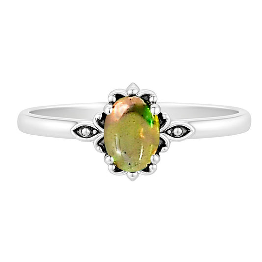 Ethiopian Opal Ring size-5 R-1721 SDR253177