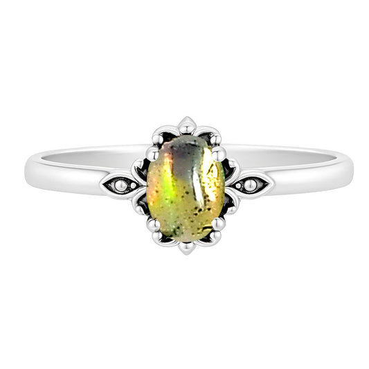 Ethiopian Opal Ring size-6 R-1721 SDR253179