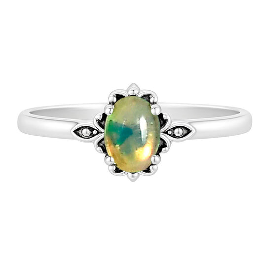 Ethiopian Opal Ring size-6 R-1721 SDR253181