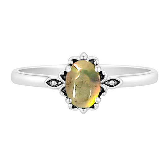 Ethiopian Opal Ring size-8 R-1721 SDR253186