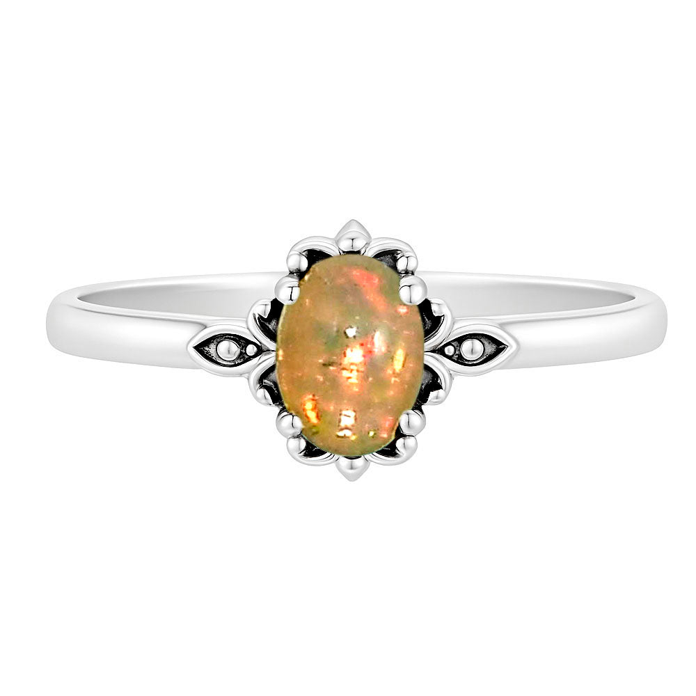 Ethiopian Opal Ring size-8 R-1721 SDR253187