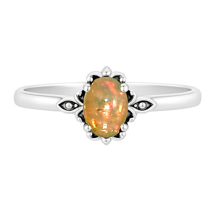 Ethiopian Opal Ring size-8 R-1721 SDR253187