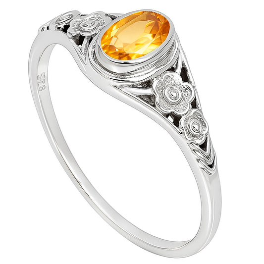 Citrine Ring size-6 R-1292 SDR253210