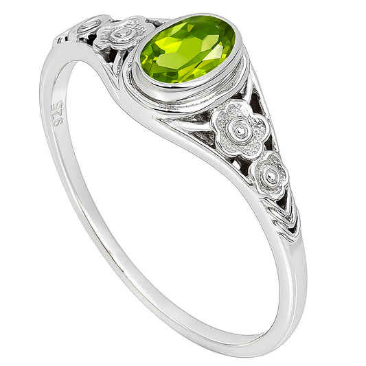 Peridot Ring size-6 R-1292 SDR253215