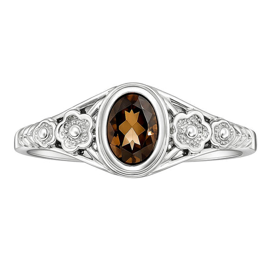 Smoky Quartz Ring size-6 R-1292 SDR253227