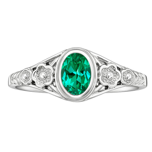 Emerald Quartz Ring size-6 R-1292 SDR253230