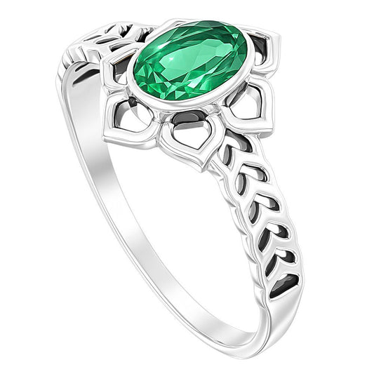 Emerald Quartz Ring size-7 R-1744 SDR253302
