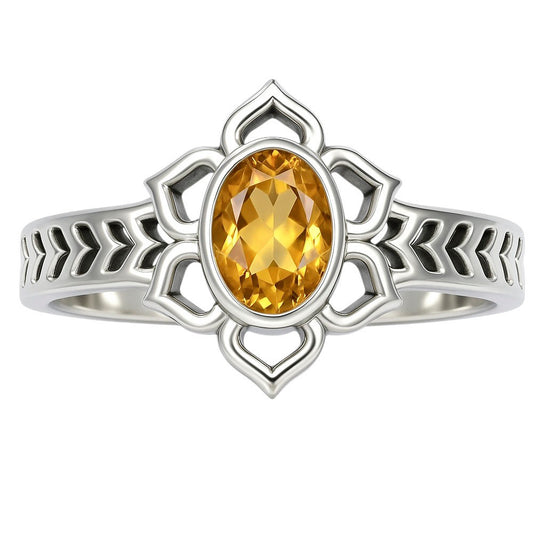 Citrine Ring size-8 R-1744 SDR253307
