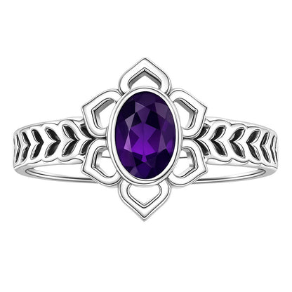 African Amethyst Ring size-5 R-1744 SDR253316