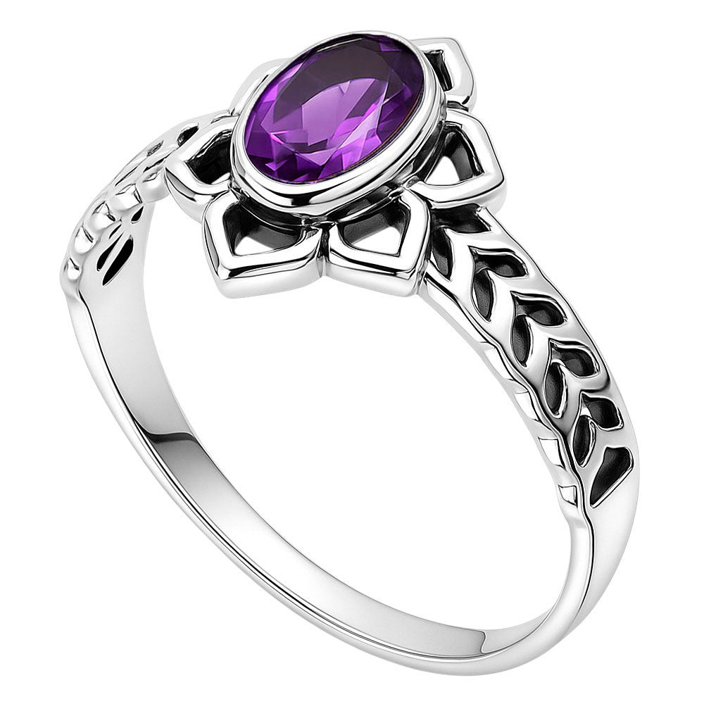 African Amethyst Ring size-6 R-1744 SDR253317