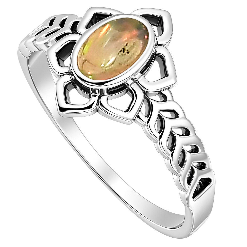 Ethiopian Opal Ring size-5 R-1744 SDR253418