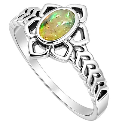 Ethiopian Opal Ring size-6 R-1744 SDR253420