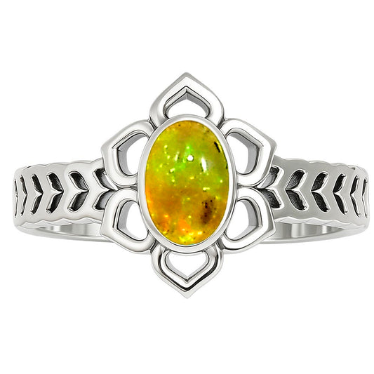 Ethiopian Opal Ring size-6 R-1744 SDR253422