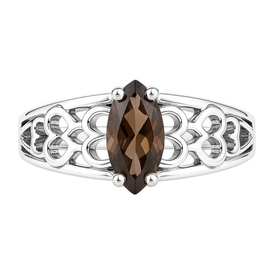 Smoky Quartz Ring size-6 R-1143 SDR253439