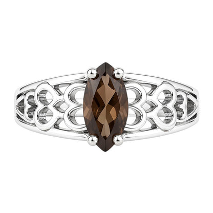 Smoky Quartz Ring size-6 R-1143 SDR253440