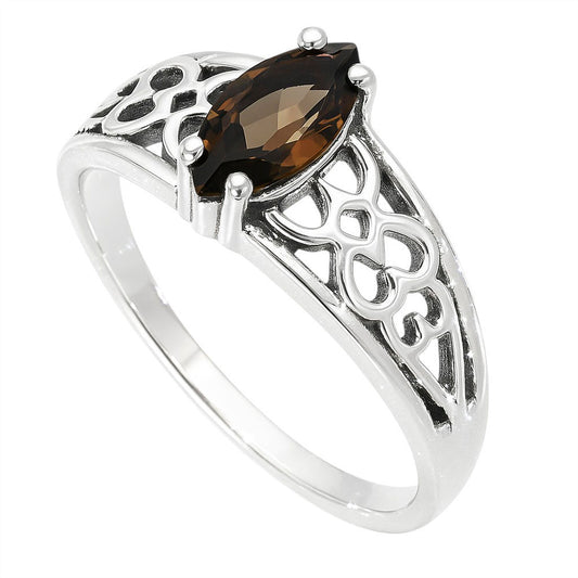 Smoky Quartz Ring size-8 R-1143 SDR253443