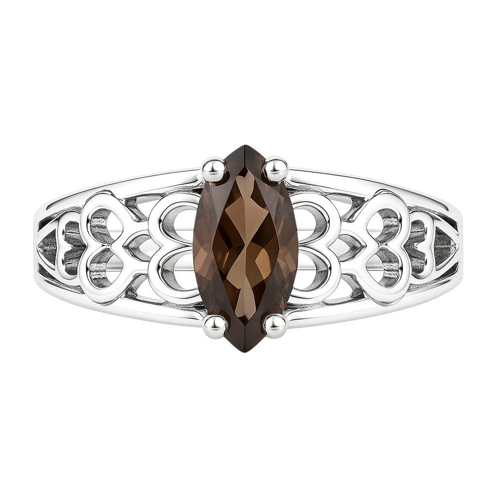Smoky Quartz Ring size-8 R-1143 SDR253444