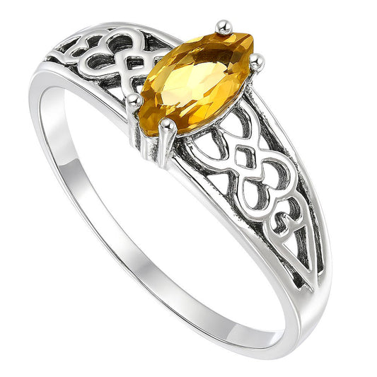 Citrine Ring size-8 R-1143 SDR253451