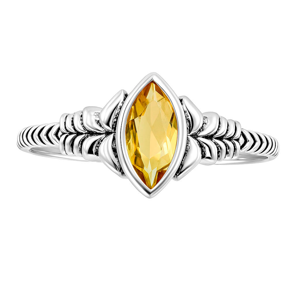 Citrine Ring size-6 R-1261 SDR253483