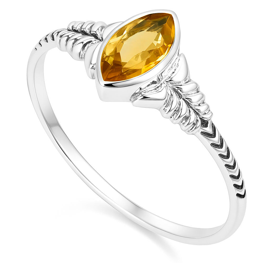 Citrine Ring size-6 R-1261 SDR253483