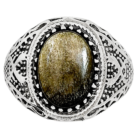 Obsidian Eye Ring size-11 R-1738 SDR253493