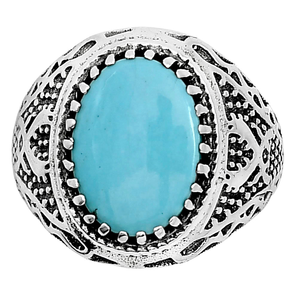Natural Rare Turquoise Nevada Aztec Mt Ring size-9 R-1738 SDR253500