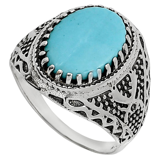 Natural Rare Turquoise Nevada Aztec Mt Ring size-9 R-1738 SDR253500