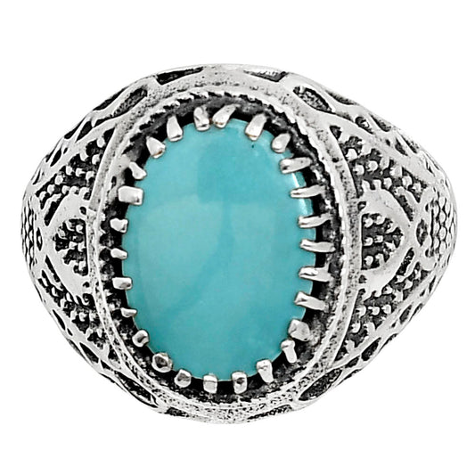 Natural Rare Turquoise Nevada Aztec Mt Ring size-11 R-1738 SDR253501