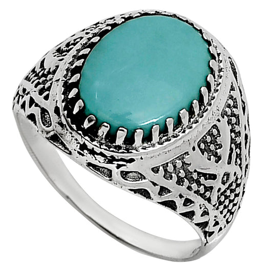 Natural Rare Turquoise Nevada Aztec Mt Ring size-10 R-1738 SDR253503