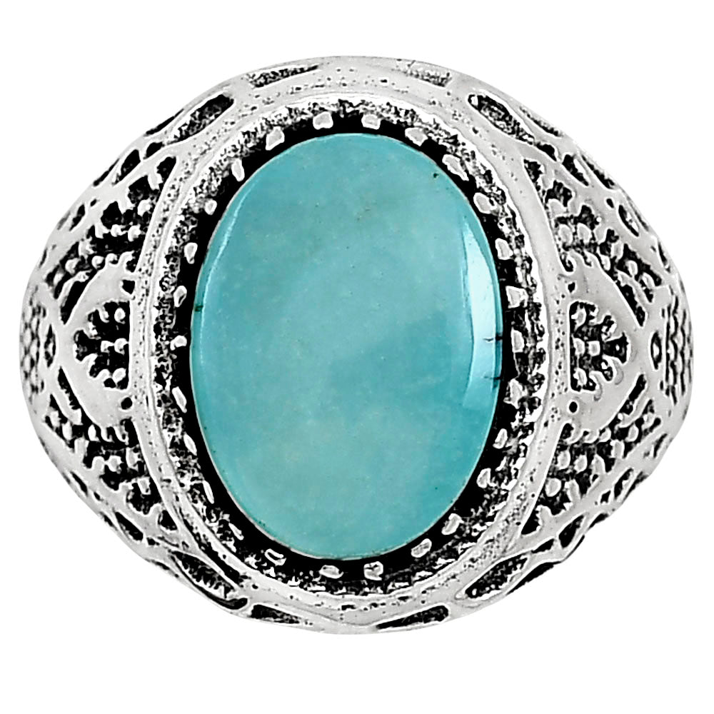 Natural Rare Turquoise Nevada Aztec Mt Ring size-10 R-1738 SDR253507