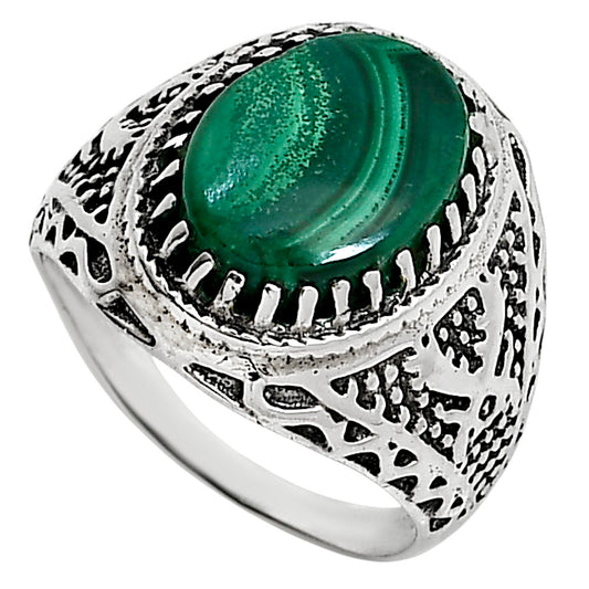 Malachite Eye Ring size-8 R-1738 SDR253510
