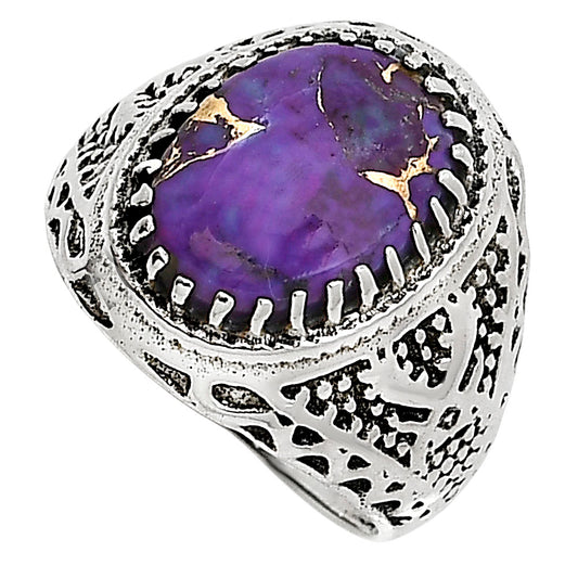 Copper Purple Turquoise Ring size-8 R-1738 SDR253534