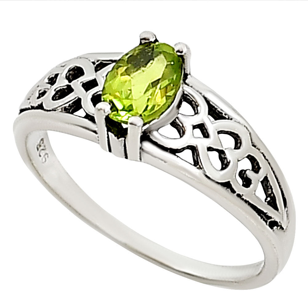 Peridot Ring size-6 R-1143 SDR253655
