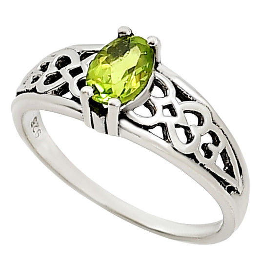 Peridot Ring size-6 R-1143 SDR253656