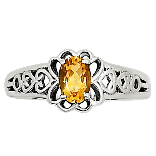 Citrine Ring size-8 R-1172 SDR253974