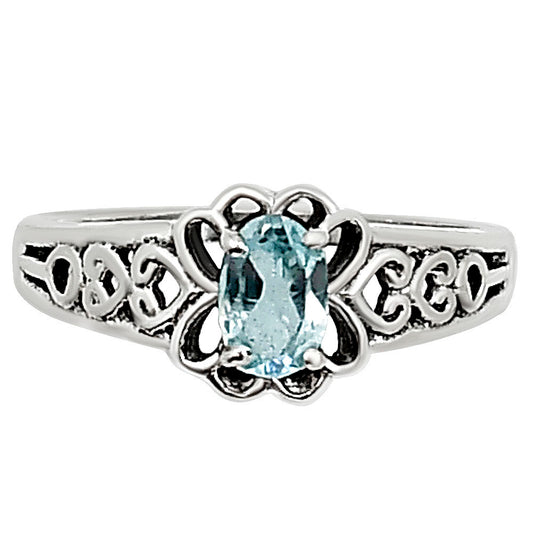 Sky Blue Topaz Ring size-8 R-1172 SDR253995